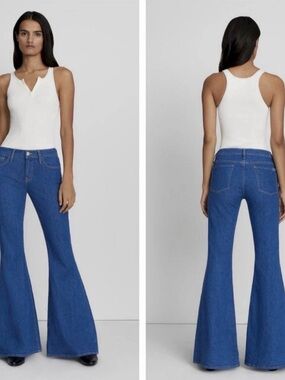 7 for All Mankind No Filter Low Rise Flare in Aquamarine Size 30 NWT